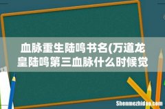 万道龙皇陆鸣第三血脉什么时候觉醒 血脉重生陆鸣书名