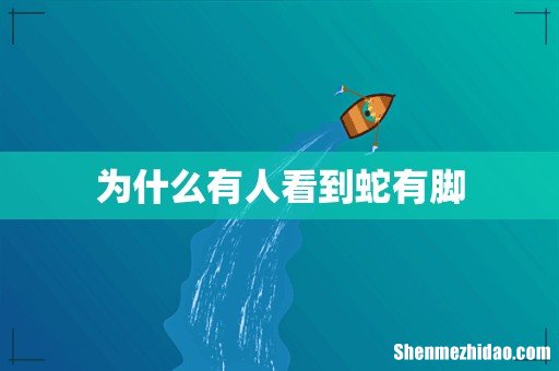 为什么有人看到蛇有脚