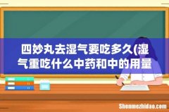 湿气重吃什么中药和中的用量？ 四妙丸去湿气要吃多久
