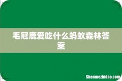 毛冠鹿爱吃什么蚂蚁森林答案
