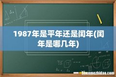 闰年是哪几年 1987年是平年还是闰年