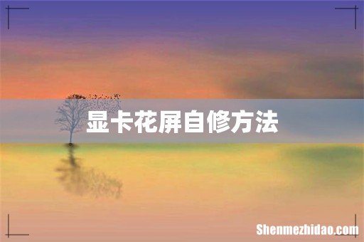显卡花屏自修方法