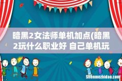 暗黑2玩什么职业好 自己单机玩的。 求推荐，最好带上主流加点什么的，详细有加分。 暗黑