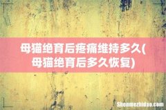 母猫绝育后多久恢复 母猫绝育后疼痛维持多久