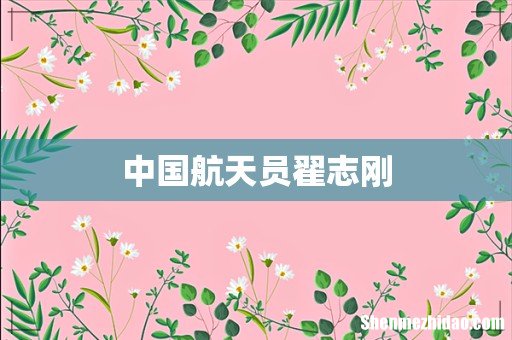 中国航天员翟志刚