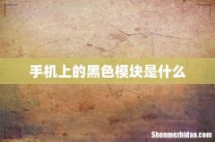 手机上的黑色模块是什么