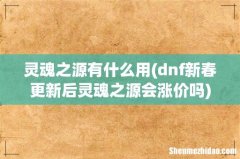 dnf新春更新后灵魂之源会涨价吗 灵魂之源有什么用
