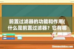 什么是前置过滤器？它有哪些作用？ 前置过滤器的功能和作用
