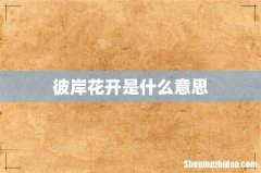 彼岸花开是什么意思