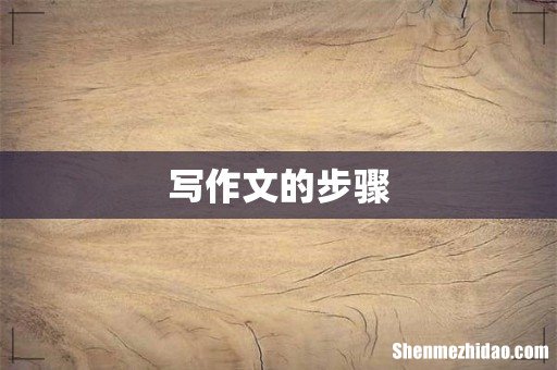 写作文的步骤