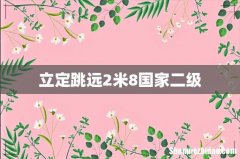 立定跳远2米8国家二级