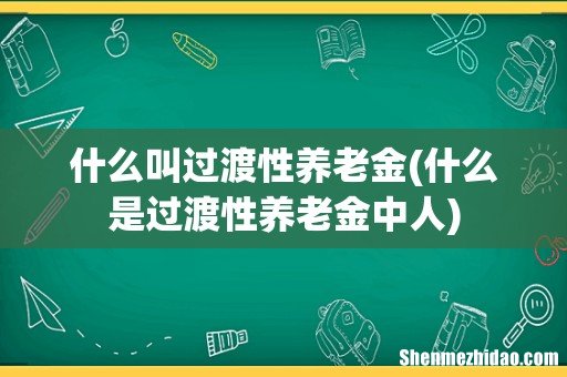 什么是过渡性养老金中人 什么叫过渡性养老金