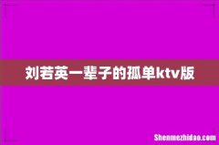 刘若英一辈子的孤单ktv版