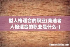 竞选者人格适合的职业是什么- 型人格适合的职业
