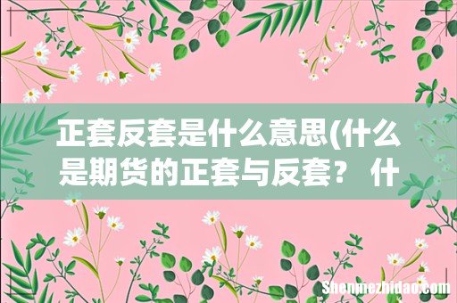 什么是期货的正套与反套? 什么是5-1反套。 关于期货的。 正套反套是什么意思