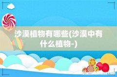 沙漠中有什么植物- 沙漠植物有哪些