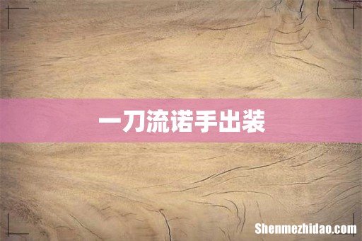 一刀流诺手出装