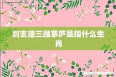 刘玄德三顾茅庐是指什么生肖