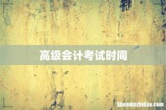 高级会计考试时间