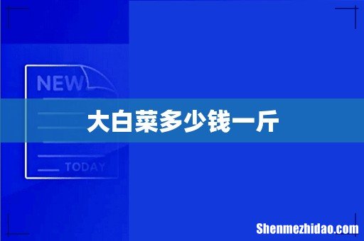 大白菜多少钱一斤