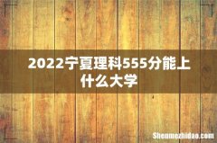 2022宁夏理科555分能上什么大学
