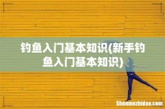 新手钓鱼入门基本知识 钓鱼入门基本知识