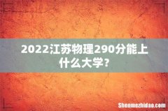 2022江苏物理290分能上什么大学？