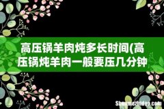 高压锅炖羊肉一般要压几分钟？ 高压锅羊肉炖多长时间
