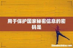 用于保护国家秘密信息的密码是