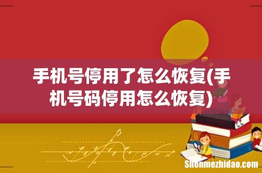 手机号码停用怎么恢复 手机号停用了怎么恢复