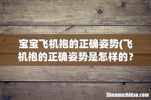 飞机抱的正确姿势是怎样的?为什么宝宝会觉得很舒服? 宝宝飞机抱的正确姿势