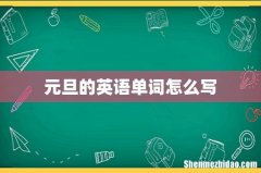 元旦的英语单词怎么写