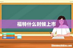福特什么时候上市