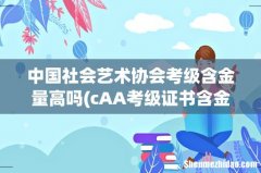 cAA考级证书含金量和CEFA考级证书的区别 中国社会艺术协会考级含金量高吗