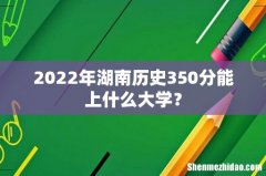 2022年湖南历史350分能上什么大学？