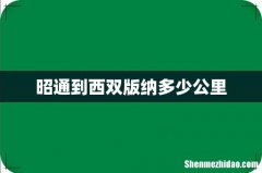 昭通到西双版纳多少公里