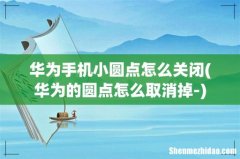 华为的圆点怎么取消掉- 华为手机小圆点怎么关闭