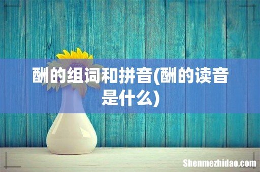 酬的读音是什么 酬的组词和拼音