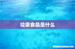 垃圾食品是什么