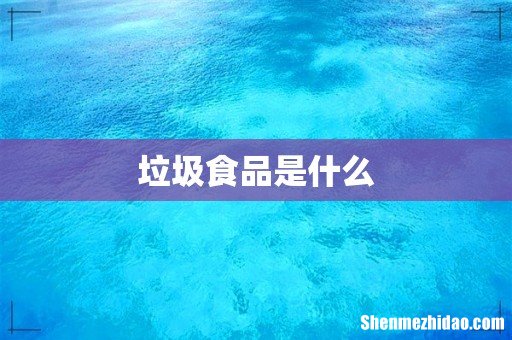 垃圾食品是什么