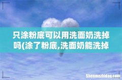 涂了粉底,洗面奶能洗掉吗-- 只涂粉底可以用洗面奶洗掉吗