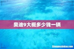 奥迪9大概多少钱一辆