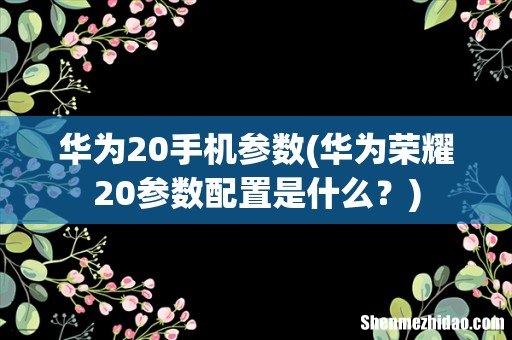 华为荣耀20参数配置是什么? 华为20手机参数