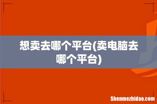 卖电脑去哪个平台 想卖去哪个平台