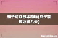 茄子能放冰箱几天 茄子可以放冰箱吗