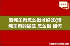 清炖羊肉的做法 怎么做 如何 清炖羊肉怎么做才好吃