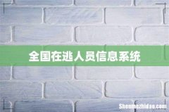 全国在逃人员信息系统