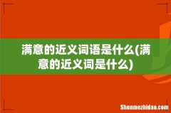 满意的近义词是什么 满意的近义词语是什么