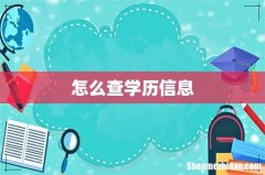 怎么查学历信息
