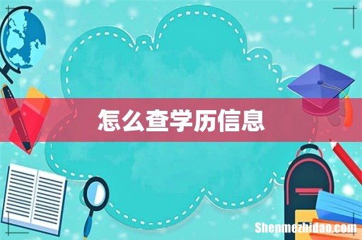 怎么查学历信息